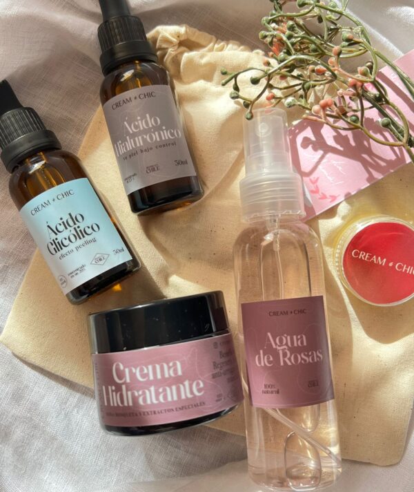 pack mamá/ Acido hialu, Acido Glicoli, Crema hidratan, Tonic